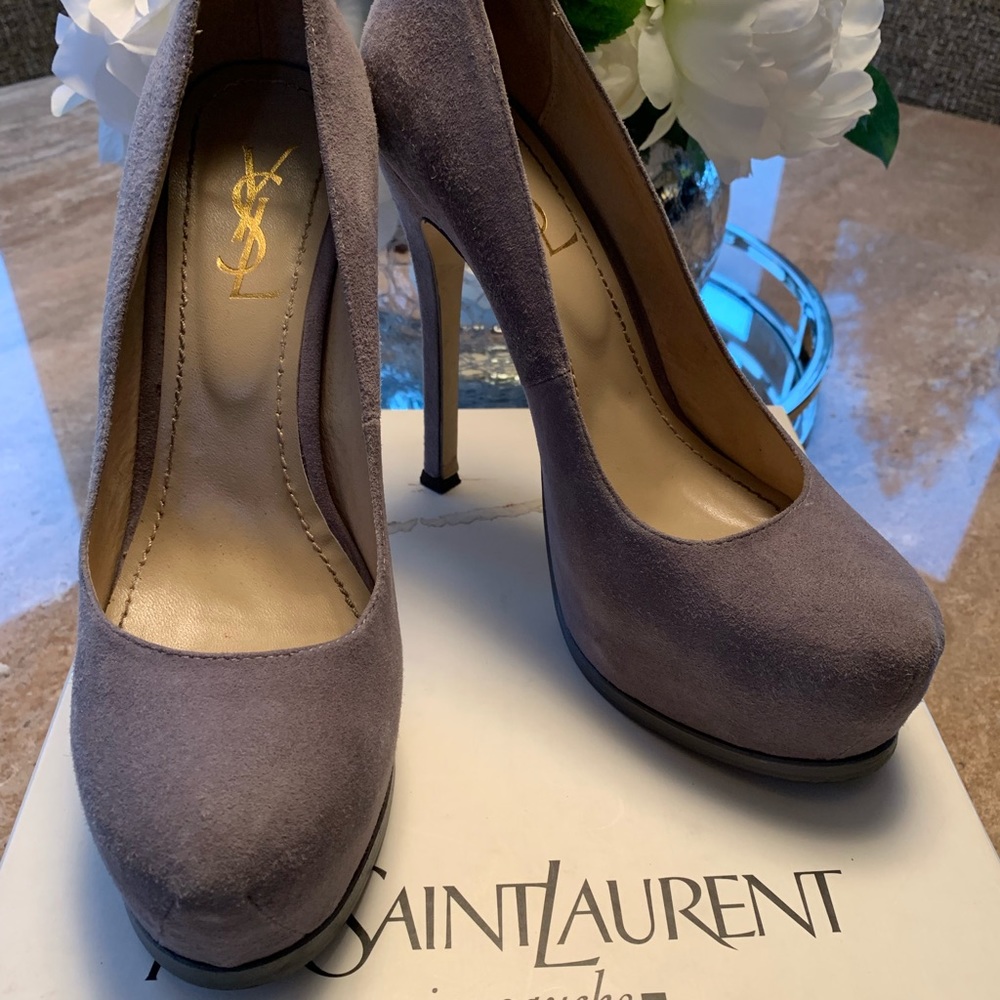 Yves Saint Laurent YSL Tribute Pumps Gray Size 39